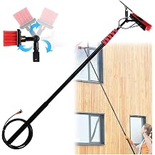 39 FT Telescopic Carbon Fiber Brush Pole High-Strength Retractable Water Fed Tool for Solar Panel & Window Cleaning Extension Kit for Effortless Cleaning