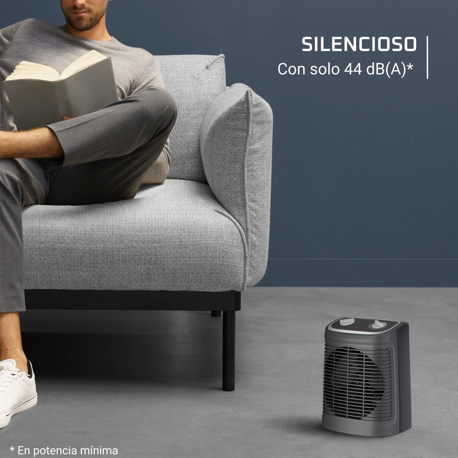 Rowenta Instant Comfort Compact SO2330F2 - Calefactor 2400W, Función Silence, 2 Velocidades