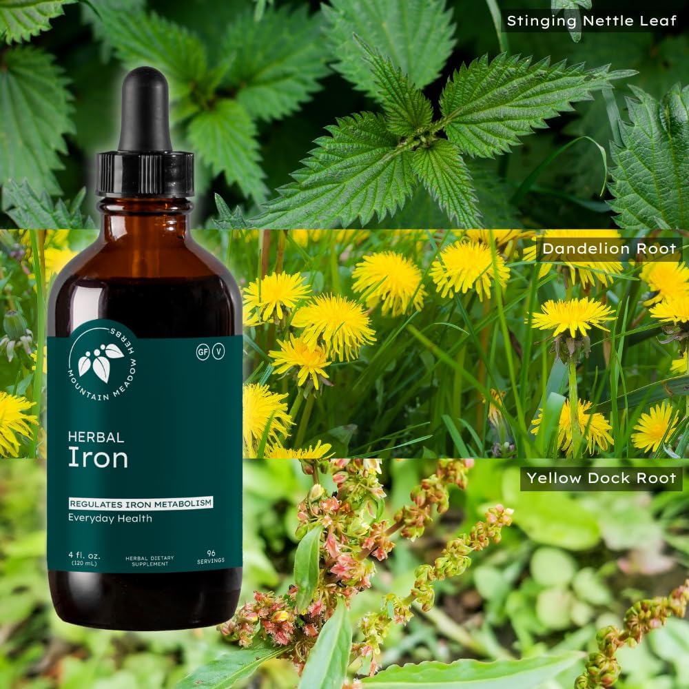 Mountain Meadow Herbs Herbal Iron - 2 oz - Gentle Herbs to Support and Regulate Iron Metabolism and Absorption
