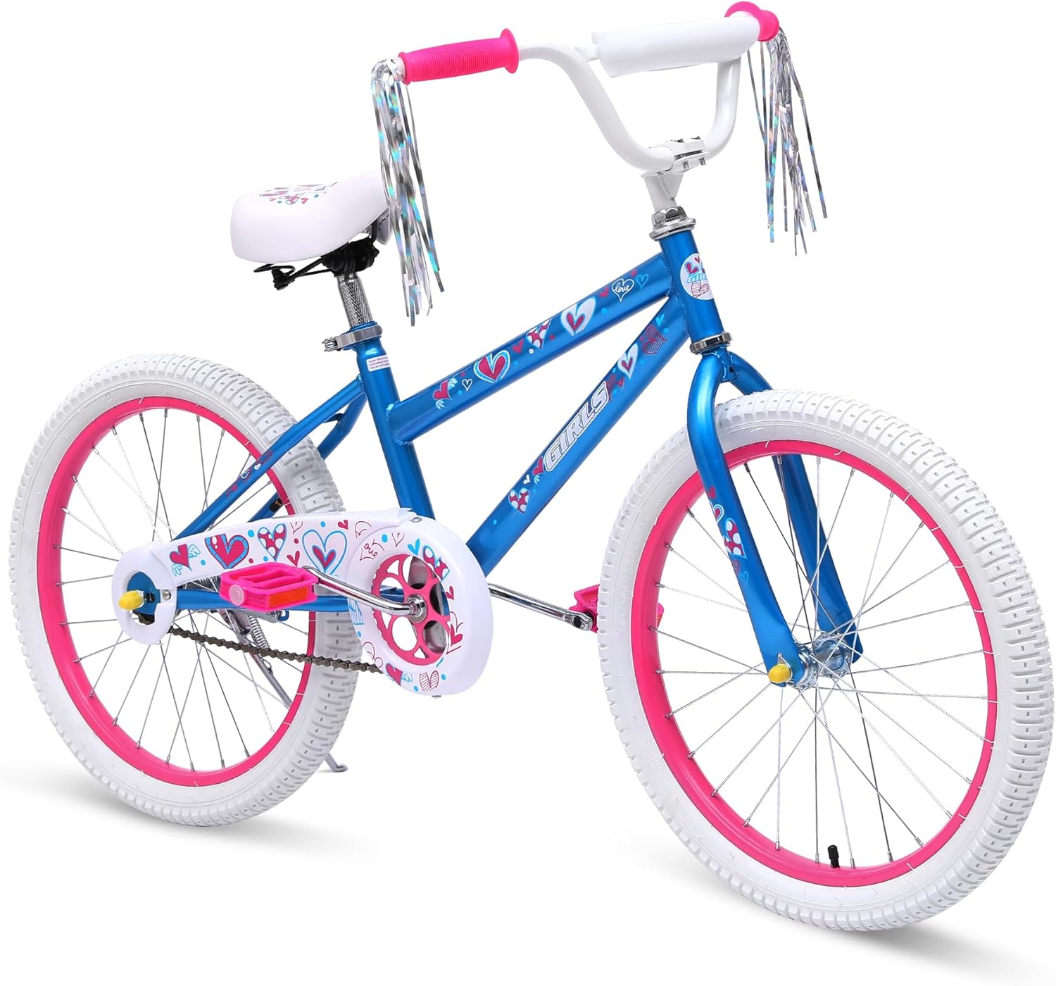 Kids Bike for Girls - 18 20 Inch Bicycle with Removable Training Wheels | Streamers | Coaster Brake | Free Balance to Pedal | Easy Learning | Multiple Colors for 3-12 Years Old Kids