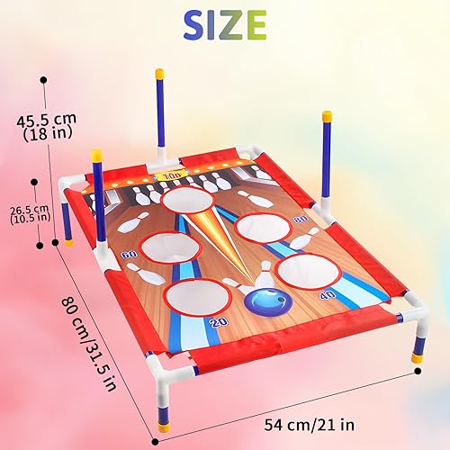 Miniatura 4 de Ligebul Juego de lanzamiento de bolsas de frijol, juego de lanzamiento de bolsas de frijoles para niños de 3 a 8 años, juego portátil de lanzamiento