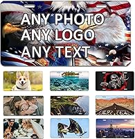 Vista 1 de Placa de matrícula personalizada para la parte delantera del automóvil, placa personalizada para personalizar tu texto, imagen, logotipo y foto