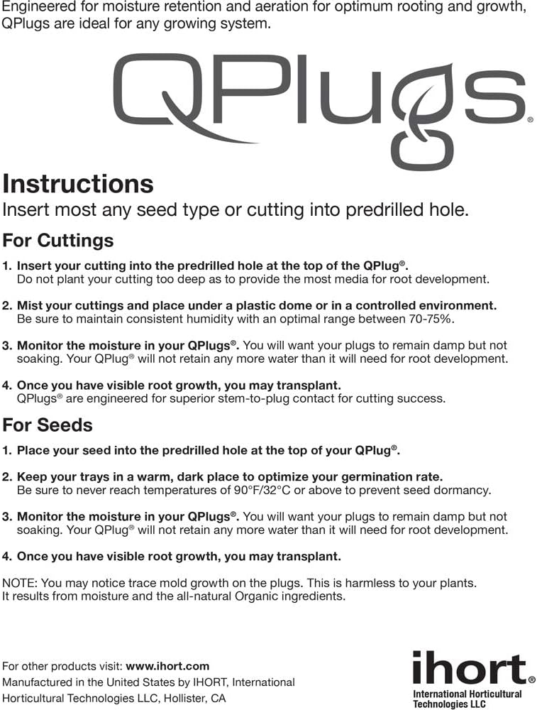 IHQPC100 Q Plug Cubes, Bag of 100, Brown