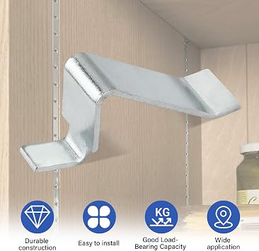 16 Pcs Metal Shelf Support Clips Compatible with Sandusky Metal Cabinet