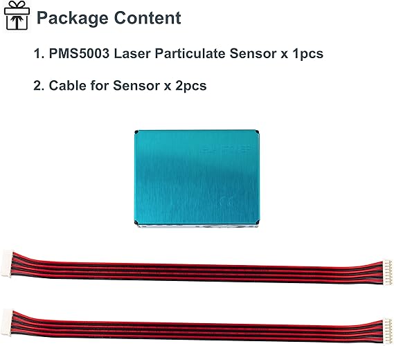 PMS5003 PM2.5 PM10 Air Quality Detection Sensor Digital Particle Concentration Laser Sensor Dust Sensor Air Conditioning Monitor Module for Arduino