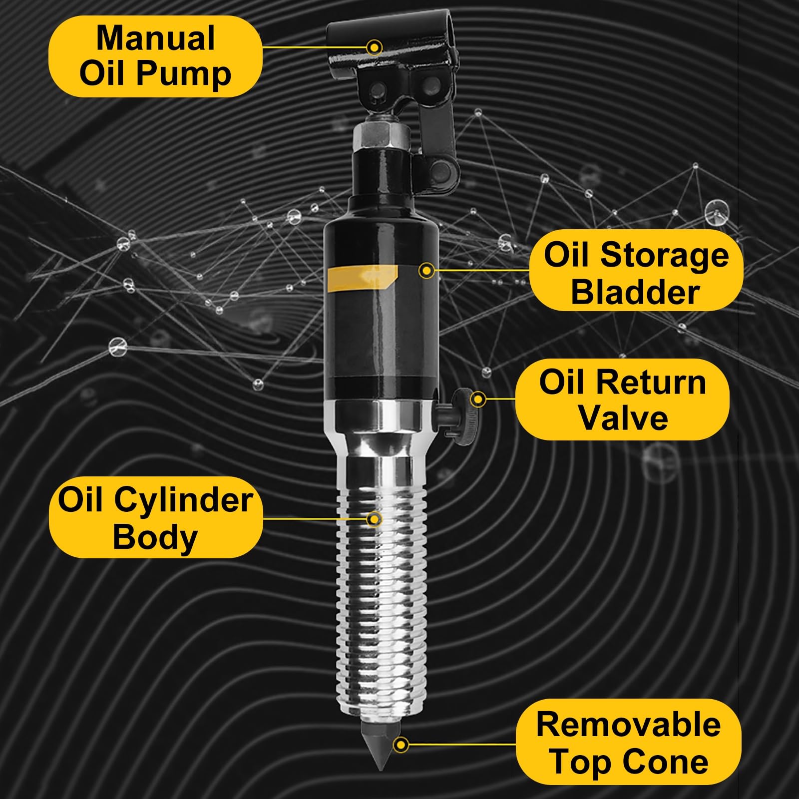 Hydrauliczny ściągacz do kół zębatych, 15T, hydrauliczny ściągacz do kół zębatych – regulowany ściągacz do łożyska pazurowego do łatwego usuwania wałków, kół pasowych i tulei – wysokiej jakości