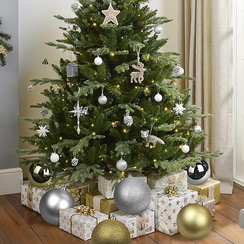 Miniatura 2 de Christmas Ornaments Balls 7.08in Large Christmas Decorations Xmas Tree Shatterproof Big Silver Christmas Ball Ornaments with Hanging Loop for Plata 3