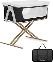 Vista 1 de Evolur Orabelle Moisés de noche – Moisés de viaje ajustable, plegable y ligero para bebé