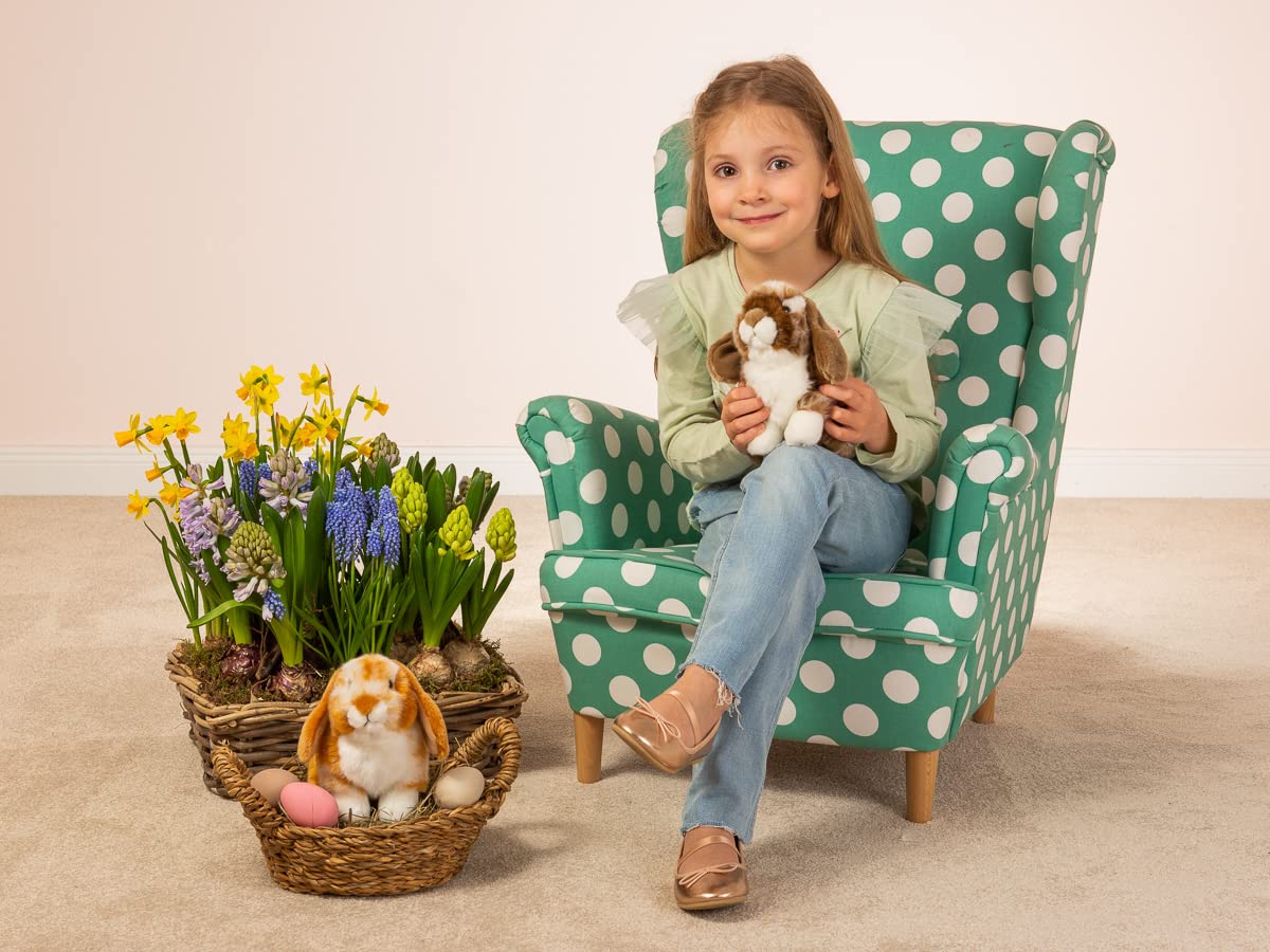 Teddy Hermann 93791 - Hase, Widder-Kaninchen hellbraun-weiß/gescheckt, 30 cm, liegend, Plüschtier kaufen