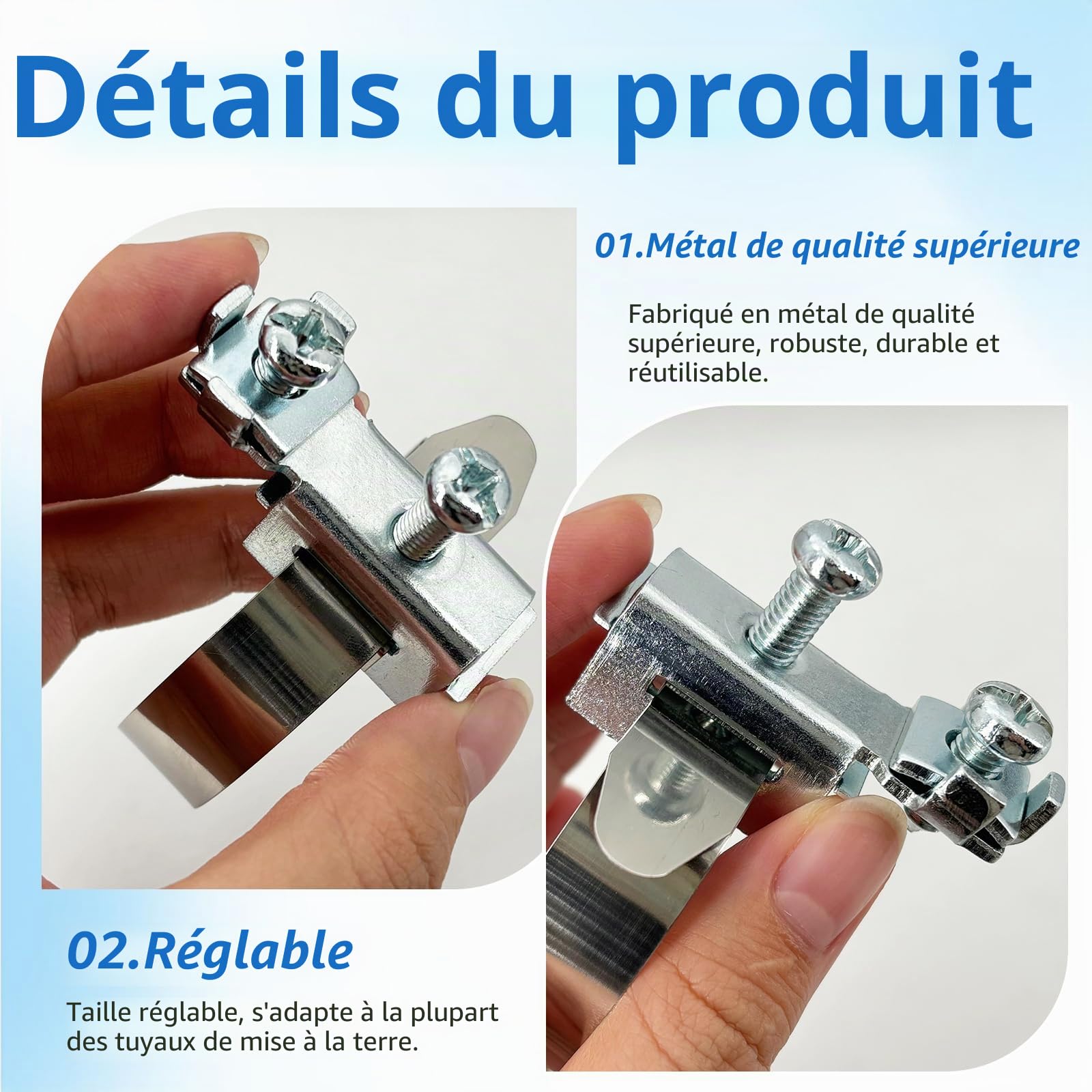 50x Rondelles De Mise à La Terre Pour Panneaux Solaires – Espaceur Inox Flexible, Connexion Fiable Pour Système Photovoltaïque