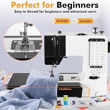 38 Stitches Mini Sewing Machine, Household Electric Sewing Machine with Extension Table for Beginner Home DIY, Fabric Repair