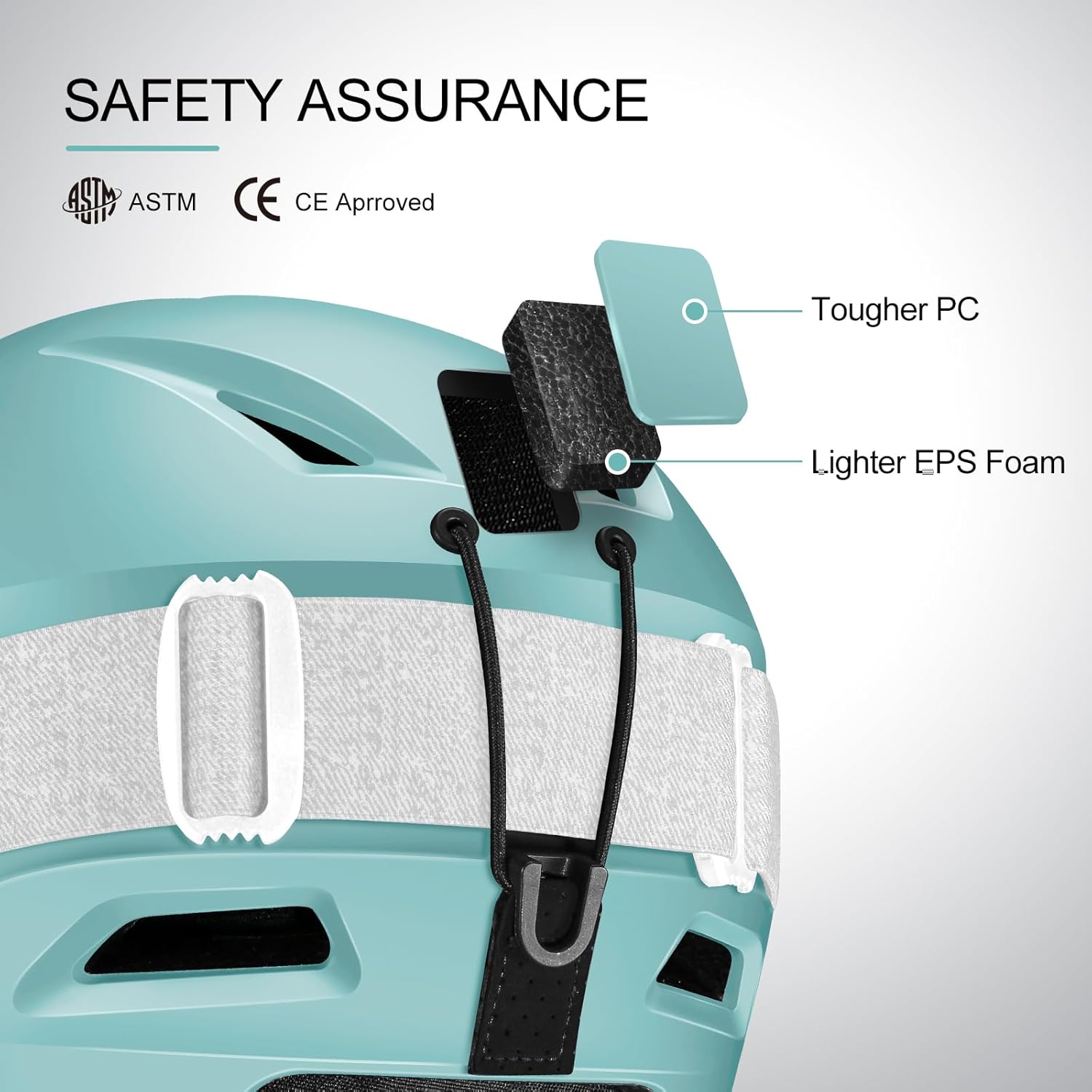 Odoland Snowboard Helmet, Ski Helmet with Ski Goggles for Adults & Youth, Durable PC Shell & EPS Foam, Safety Snow Helmets Goggles for Men Women - Image 2