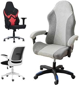 Funda para silla de juego extensible con apoyabrazos/respaldo, para escritorio, ordenador, estilo Racing