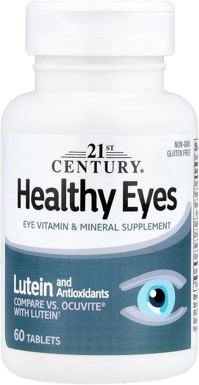 21st Century Healthy Eyes with Lutein Tablets, 60 Count, White (27452)