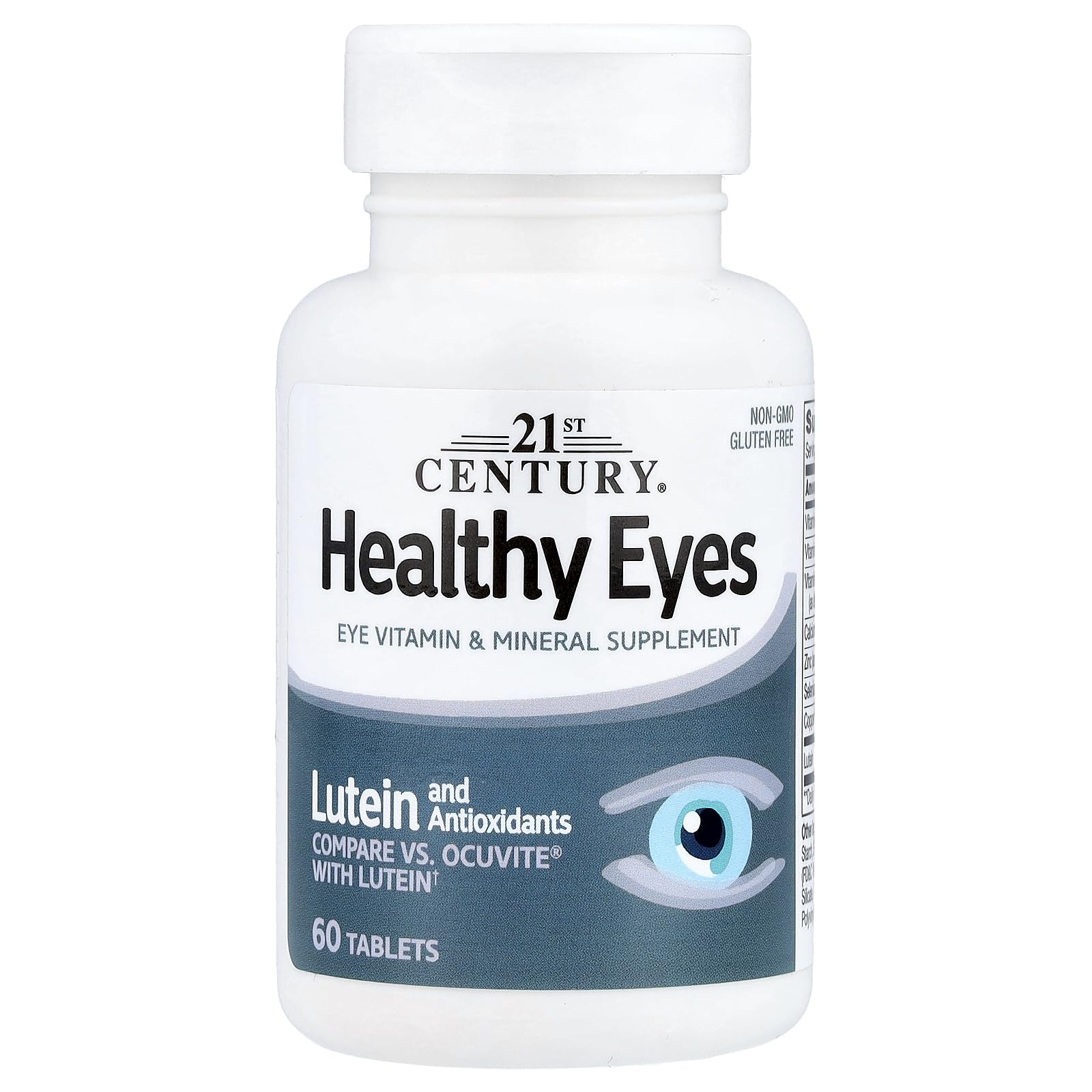 21st Century Healthy Eyes with Lutein Tablets, 60 Count, White (27452)