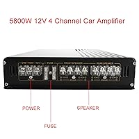 Vista 4 de YaeCCC 5800W 12V Amplificador de Coche de 4 Canales Estéreo Audio Super Graves Potencia Subwoofer Amp