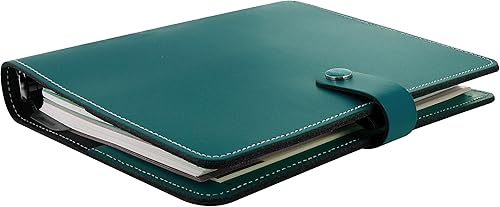 Miniatura 3 de Filofax The Original Organizador, tamaño A5, aguamarina oscura, cuero, seis anillos, calendario semanal para ver, multilingüe, 2024 (C022383-24)