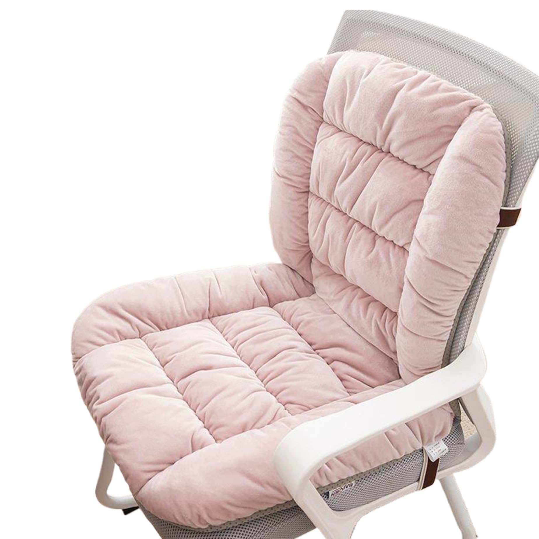 Coussin de chaise à bascule rose avec dossier et ceinture élastique Gcroet