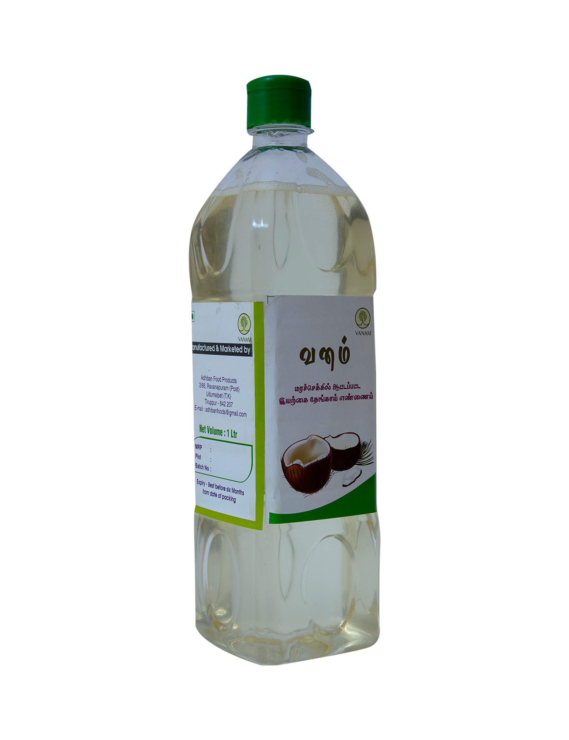 VANAM Cold Pressed Coconut Oil | Unrefined For Cooking | Baby Massage | A1 Grade Coconuts | Oil Pulling | Kolhu/Kacchi Ghani/Chekku | Coconut Oil - 2 Litres (Pack Of 1)