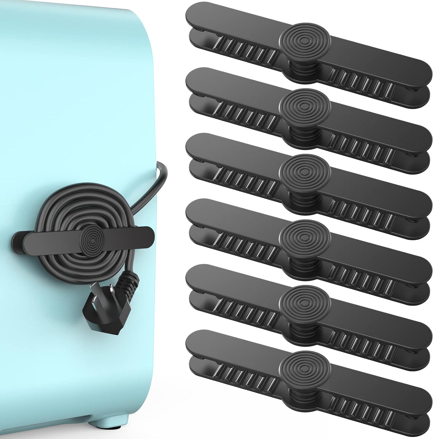 Delidigi Cord Organizer for Kitchen Appliances, 6 Pack Adhesive Kitchen Gadgets Cable Management Cord Wrapper for Home Appliances, Mixer, Blender, Toaster, Coffee Maker, Juicer Machine and Air Fryer Delidigi Cord Organizer for Kitchen Appliances, 6 Pack Adhesive Kitchen Gadgets Cable Management Cord Wrapper for Home Appliances, Mixer, Blender, Toaster, Coffee Maker, Juicer Machine and Air Fryer