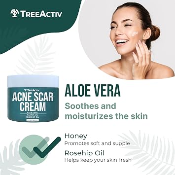 Acne Scar Cream for Face and Body, 2 fl oz, Gentle Skin Care Formula for All Skin Types, Scar Cream. 500+ Uses