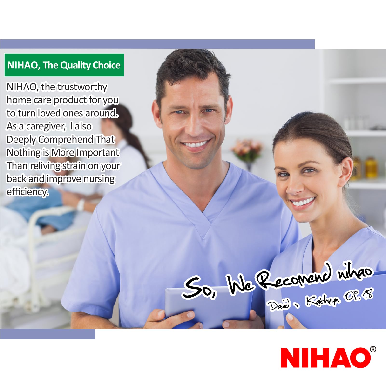 NIHAO Almohadilla de cama de posicionamiento multiusos con asas reforzadas de 48 x 40 pulgadas, sábana de transferencia de cama para pacientes, alfombrilla de elevación para giro, reposicionamiento,
