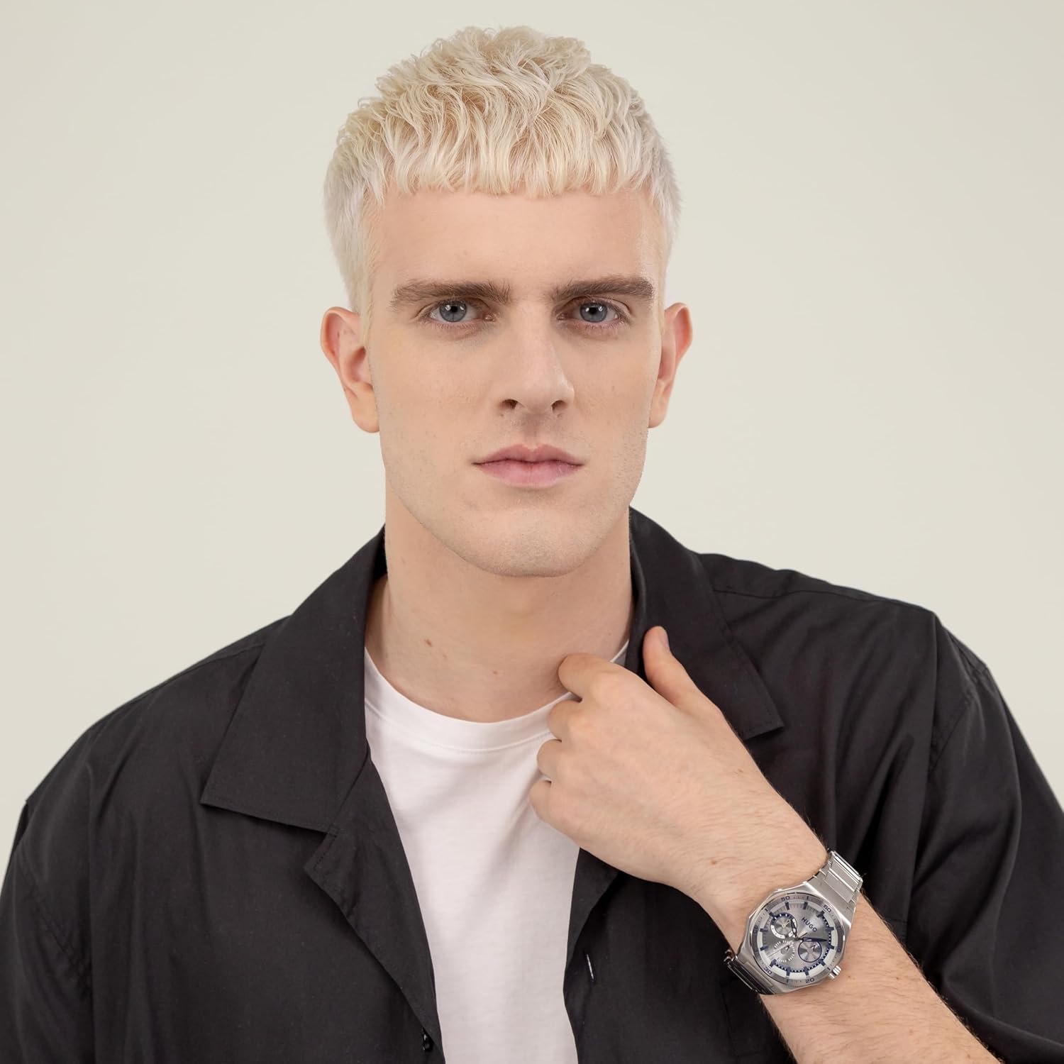 HUGO Men's #Grail Sport Watch – 44mm Stainless Steel Case, Multifunction Movement, Bold Design, Quartz Accuracy, Sporty and Dynamic Style - Gift for Him - Image 5