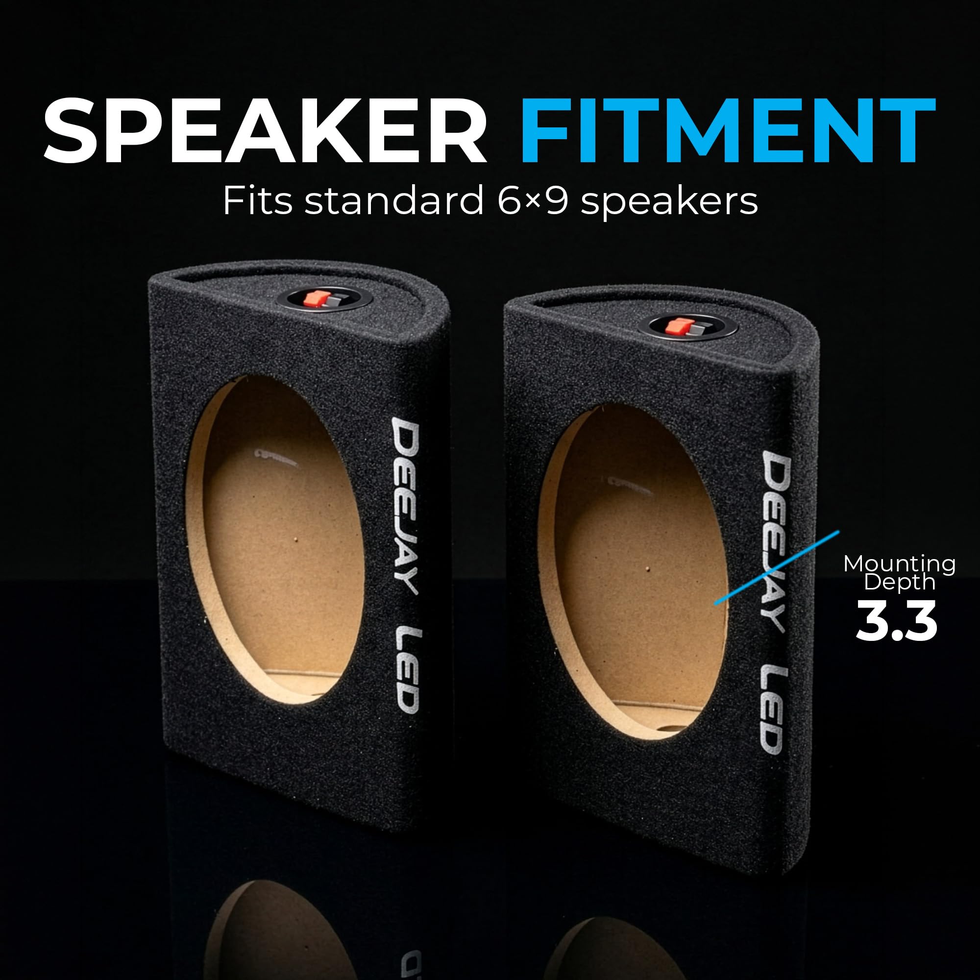 Amazon.com: DEEJAY LED 6x9 Speaker Box Enclosures (Pair), Curved