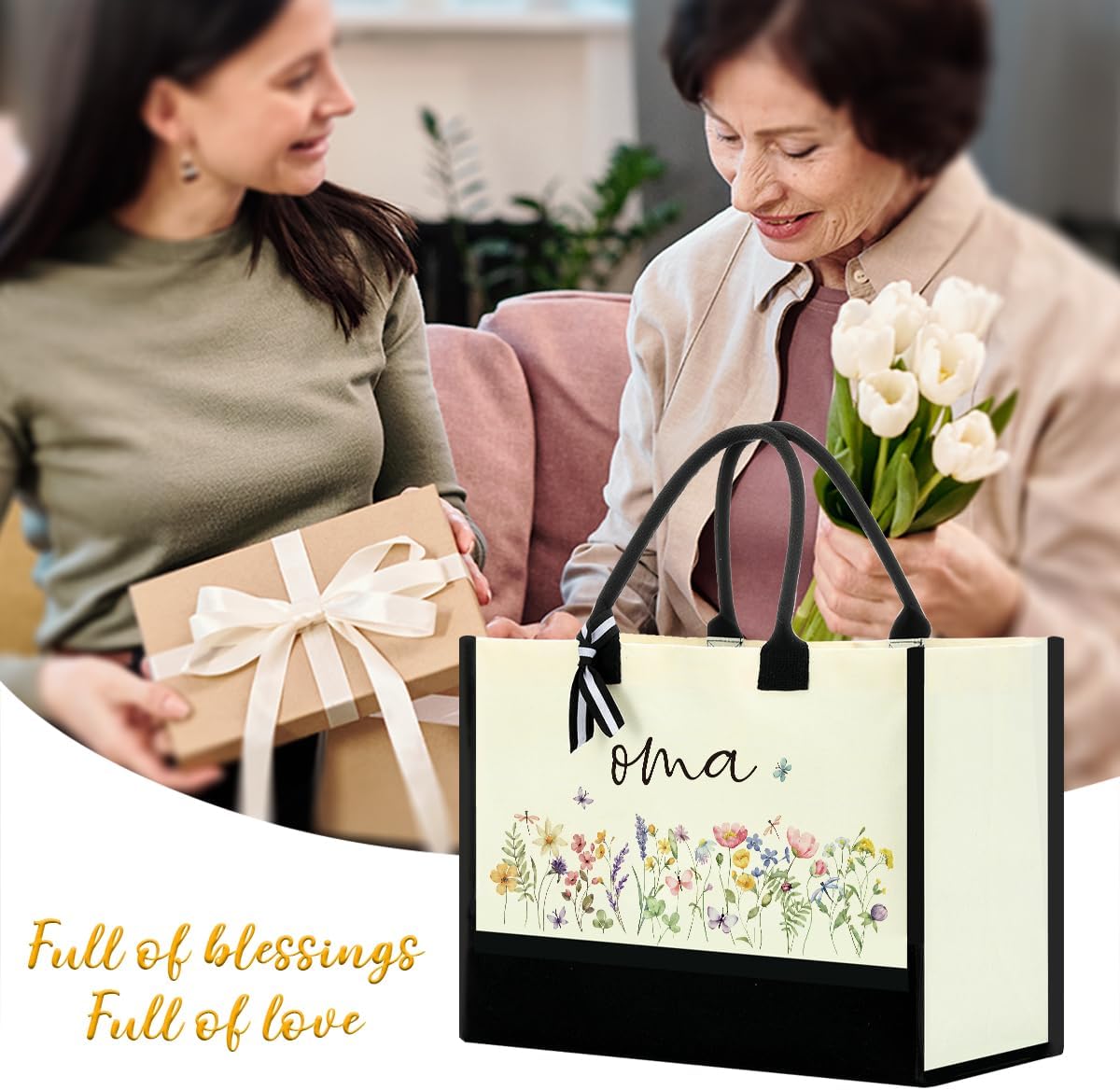 Gifts for Grandma Grandma Christmas gifts Canvas Tote Bags for Women image 5
