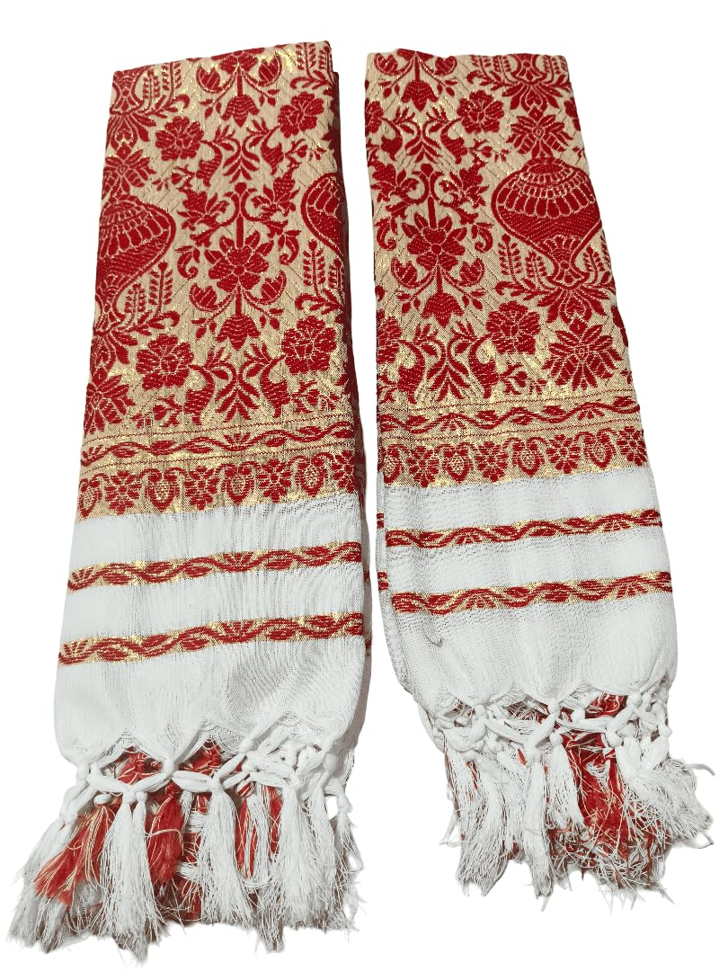 star silk weaving Traditional Cotton Linen Assamese Gamcha, Breathable Gamusa for Mens and Women |pack of 2-picture-55