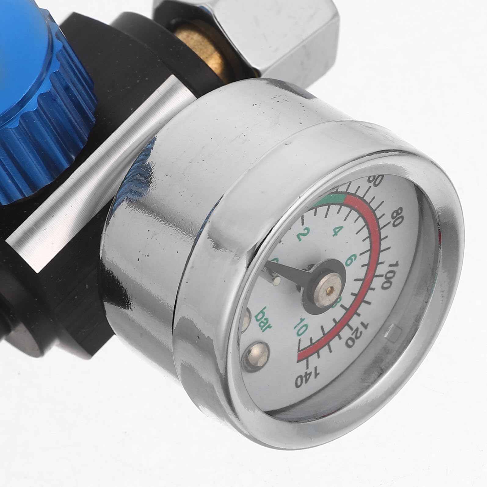 ibasenice Sprühdruckregler mit Manometer aus Metall für Luftkompressor