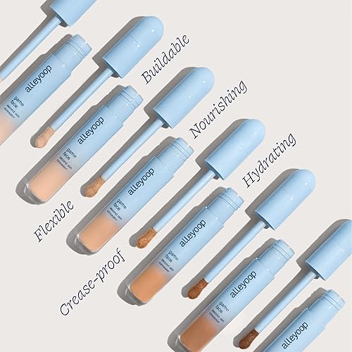 Miniatura 6 de Alleyoop Maquillaje corrector facial de juego, cobertura ligera a media, corrector debajo de los ojos, para manchas, a prueba de arrugas e