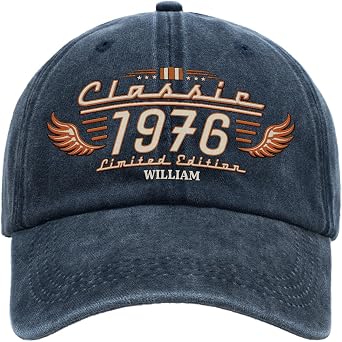 Personalised Washed Cotton Cap - Classic Limited Edition - Grandad Hat, Personalised Caps for Men, Custom Hat, Denim Cap, Mens Caps, Dad Gift