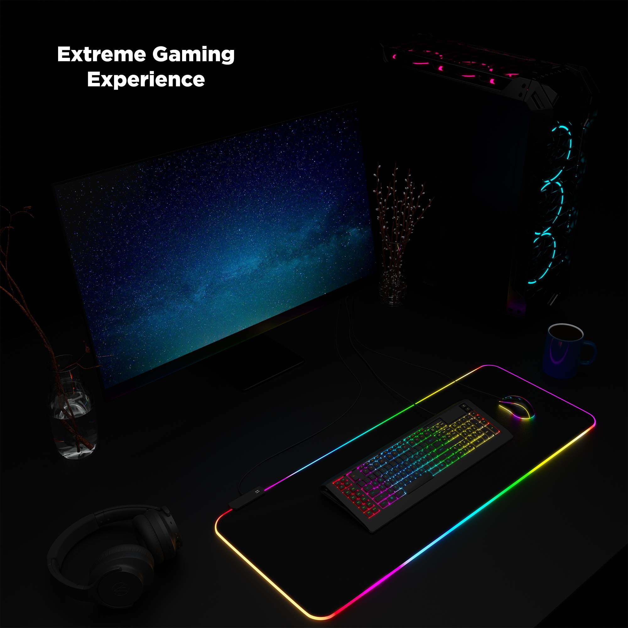 Amazon.co.jp: ICONIC - PRO PC GEAR RGB ラージゲーミング