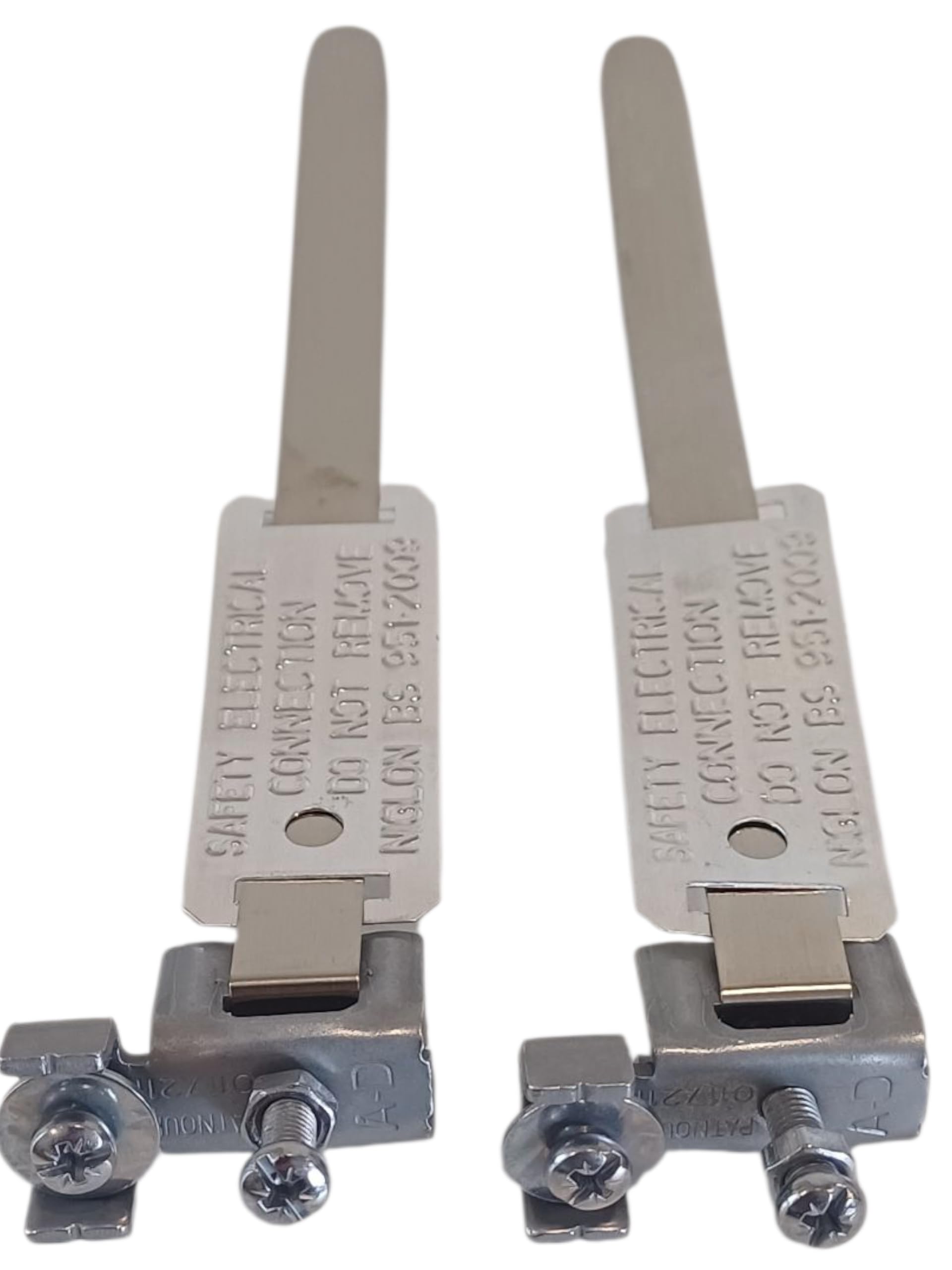 Adjustable Earth Bonding Clamps, 12-32mm Pipe Size, Terminal A-D EC14, Pack of (2)