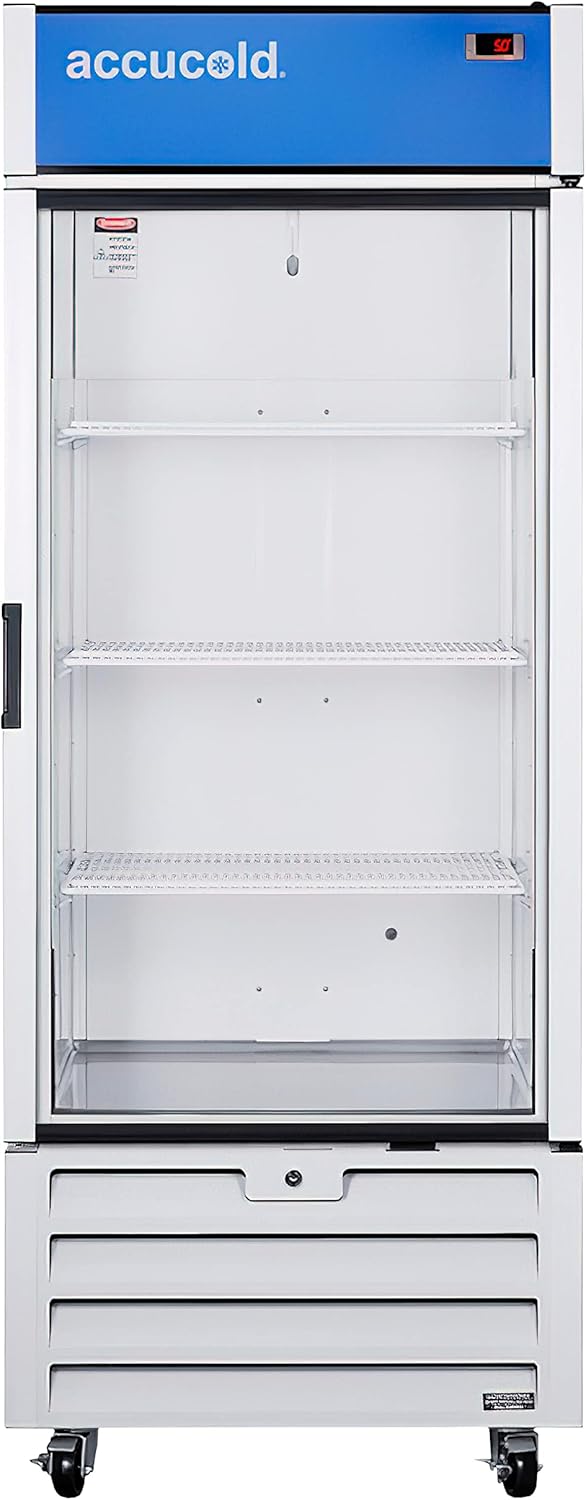 Accucold ACR1818 30" Wide Healthcare RefrigeratorM; 16.26 cu.ft. Capacity; Automatic Defrost; LED Lighting; Operates Between 2 and 8 Deegrees Celsius; Factory Installe Lock; Self-Closing Door
