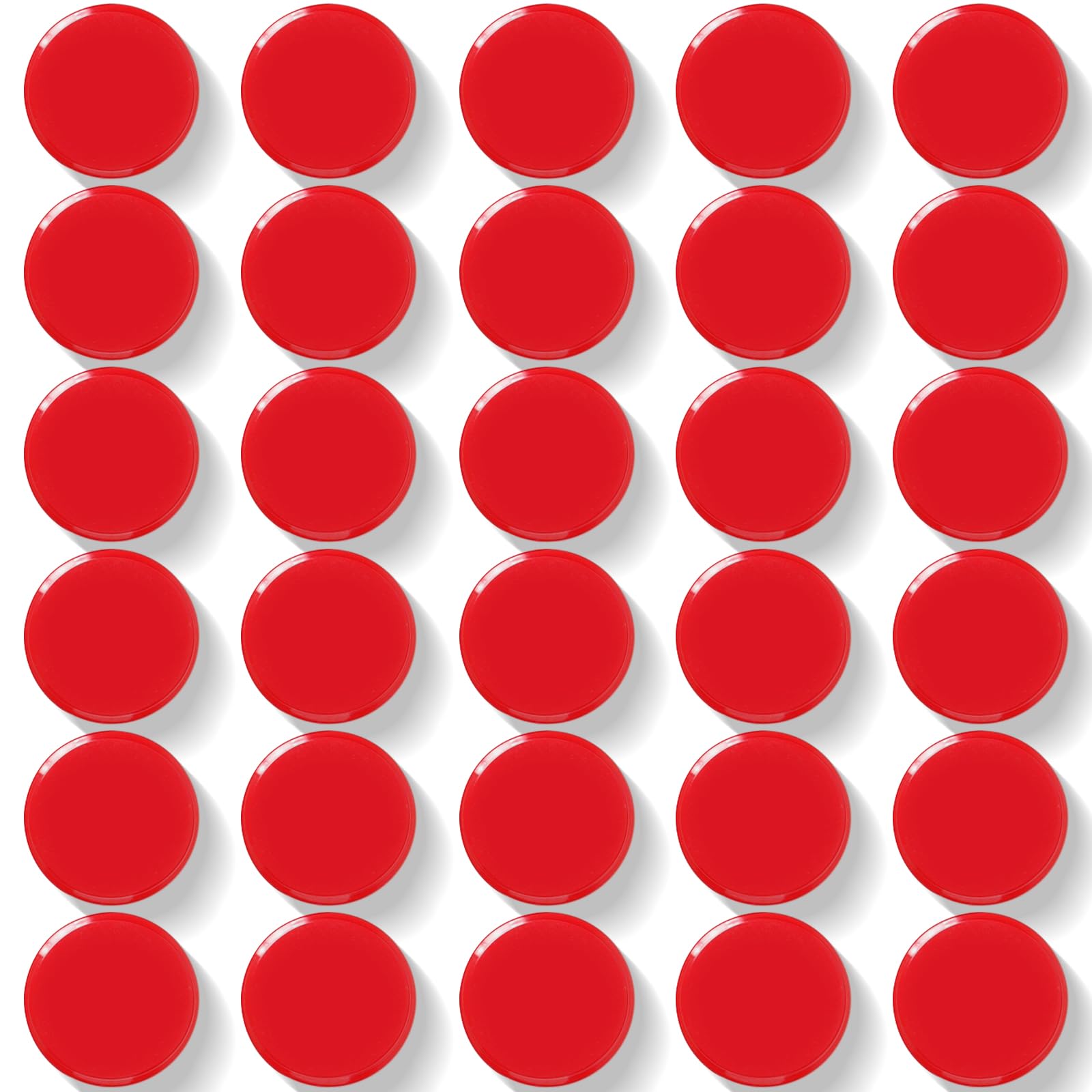 DUJEQM Fridge Magnets 30PCS Red, Strong Magnet Mini Round Decorative Magnets, Heavy Duty Whiteboard Magnets for Home, School, Kitchen & Office - Small Cute Magnet for Adults, Crafts, Notice Board — image 1