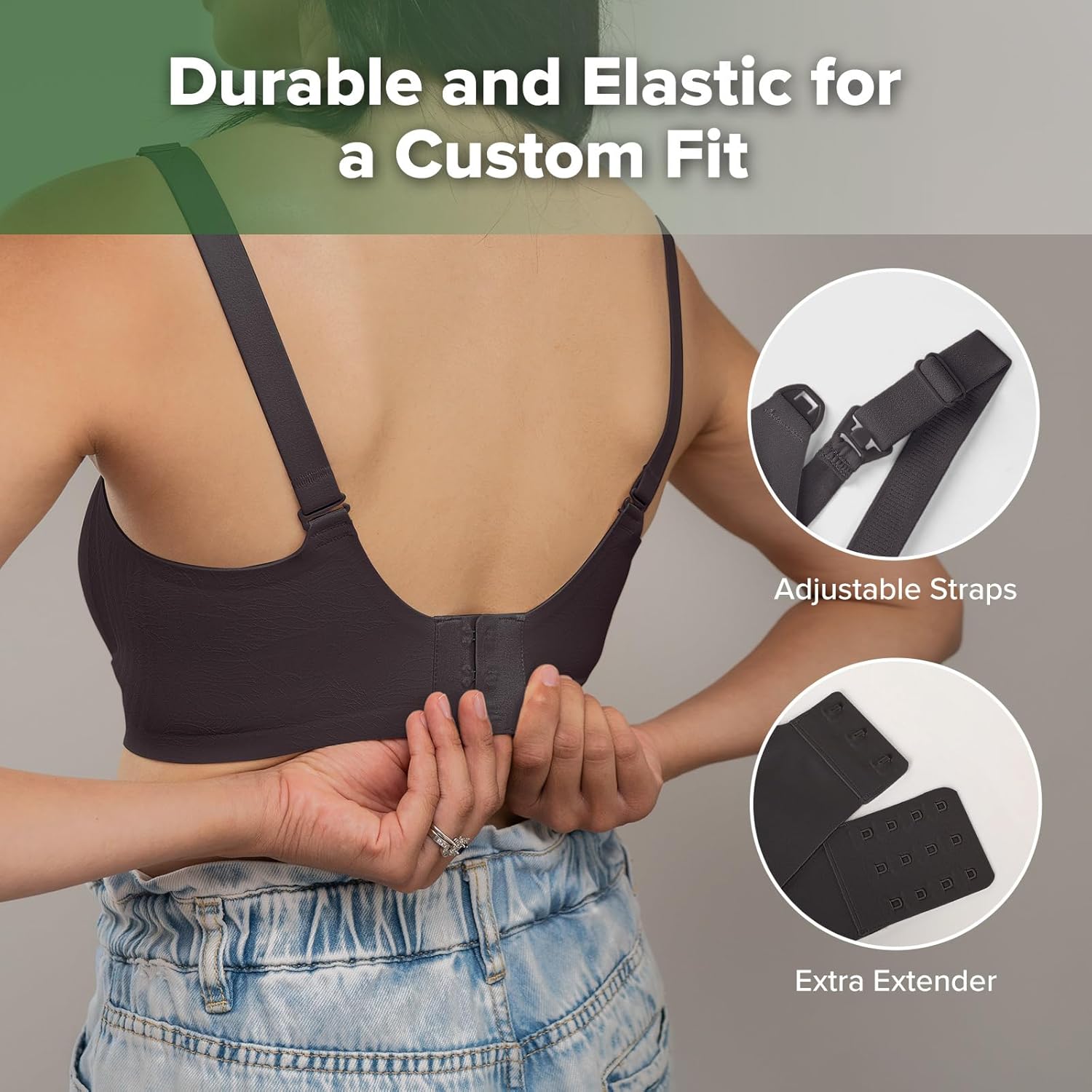 haakaa Nursing Bras for Breastfeeding, Ultra-Comfort Seamless Maternity Bra with Jelly-Strip Support - Image 7