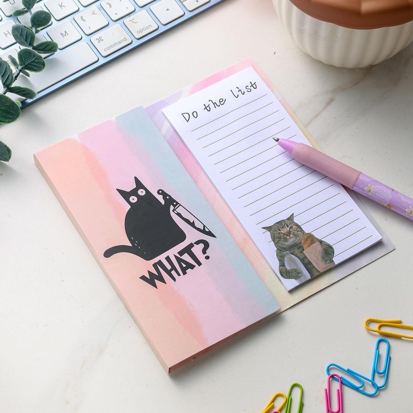 Cat Sticky Notes Set, Cute Sticky Note Animal Divider Tabs Bundle Writing Memo Pads Page Marker, Cat Notepad for Cat Kids Supplies Creative Gifts for Girls Boys Students School Office Home image 4