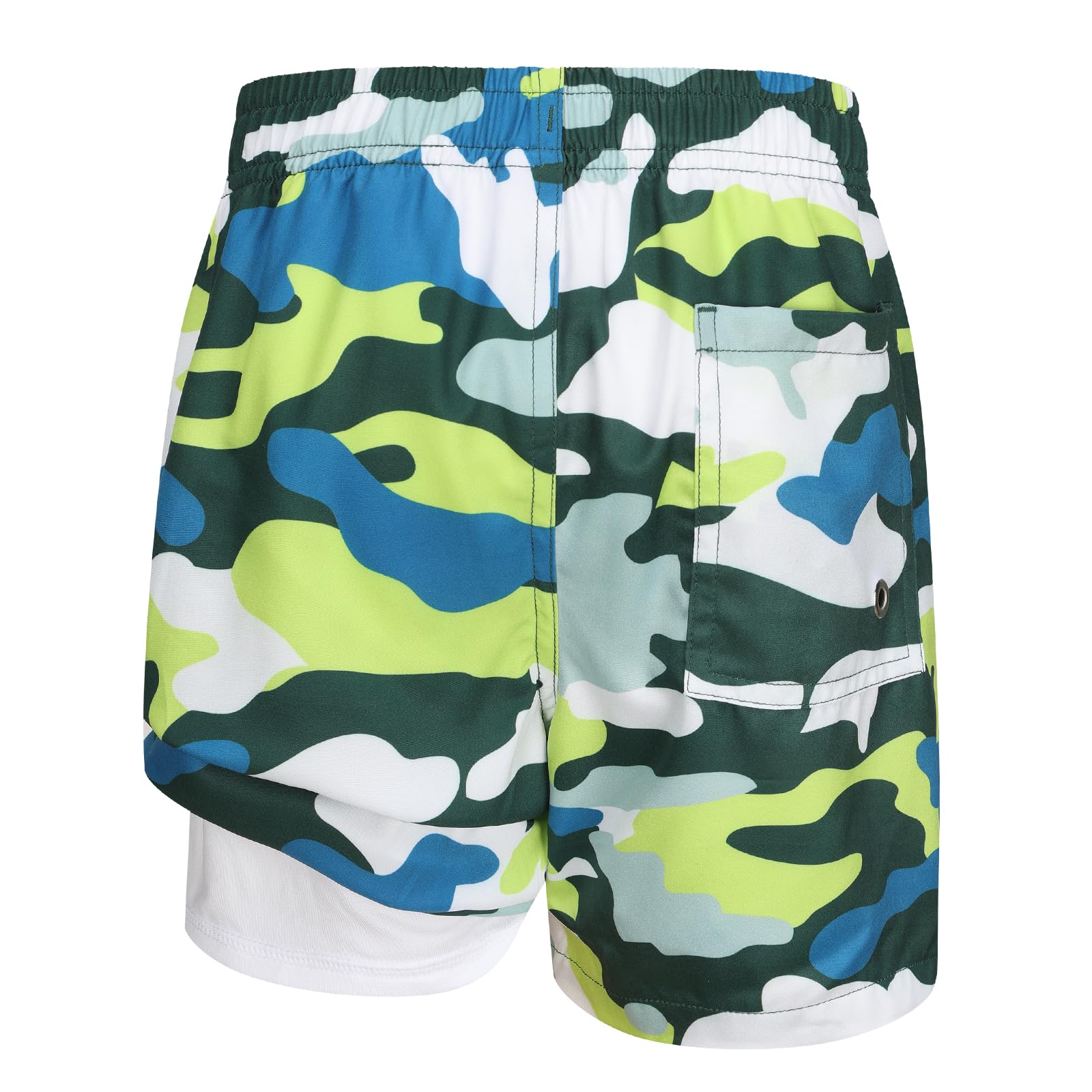 Aisyee Badehose Jungen Kinder Badeshorts Schnell Trocknende Boardshorts Kompression Liner Strand Shorts 3-16 Jahre