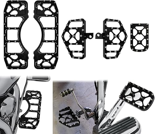 HCmotorku Juego de tablas de suelo para motocicleta, estribos de pasajero, clavijas delanteras y traseras MX Wide Offroad CNC Pedal de freno para HCmotorku Juego de tablas de suelo para motocicleta, estribos de pasajero, clavijas delanteras y traseras MX Wide Offroad CNC Pedal de freno para