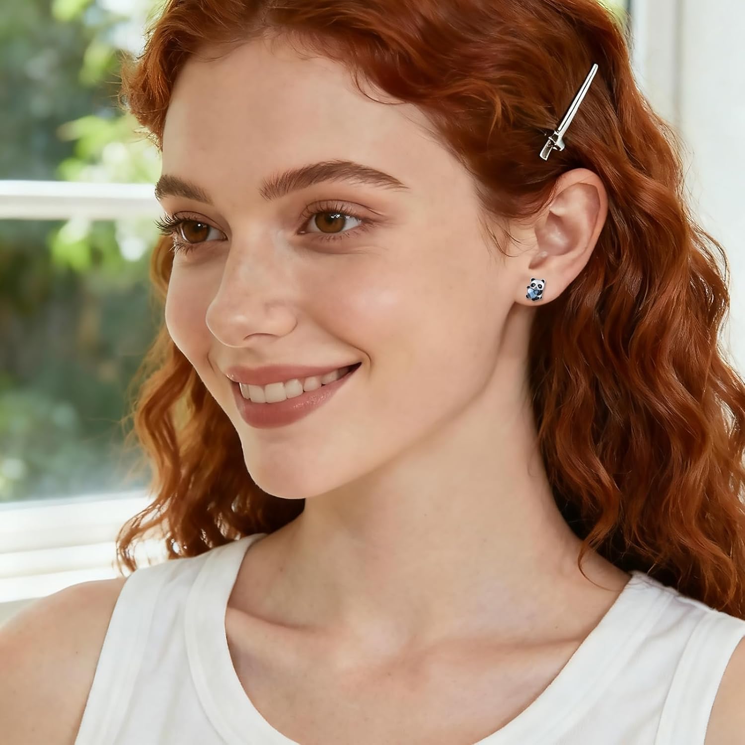 Bunny/Guinea Pig/Octopus/Panda/Lilith/Ankh Earrings for Women 925 Sterling Silver Stud Earrings for Men Jewelry Gifts for Birthdays Christmas Thanksgiving - Image 2