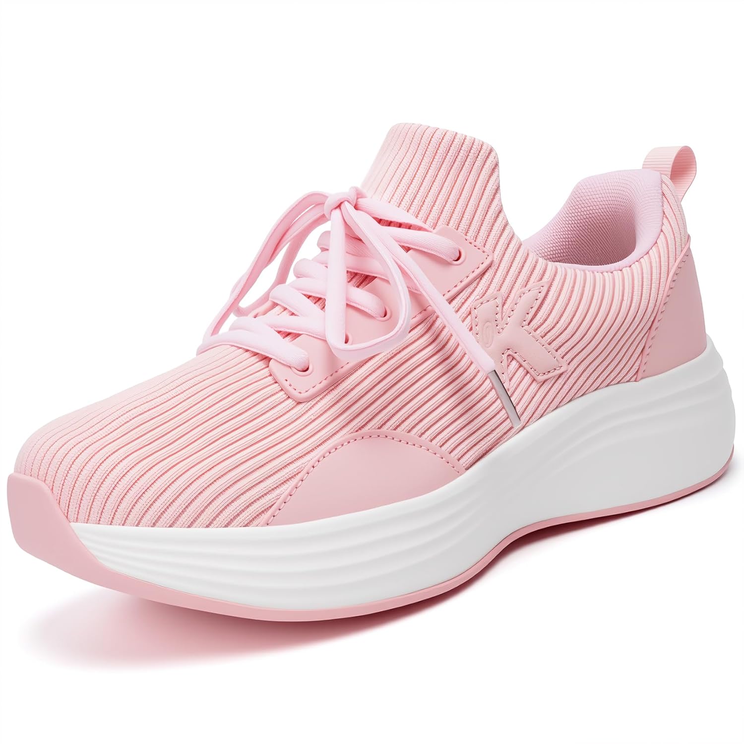 Womens Wide Width Sneakers - Fashion Slip-On Lightweight Athletic Shoes for Walking Running Gym Workout Tennis Training Breathable