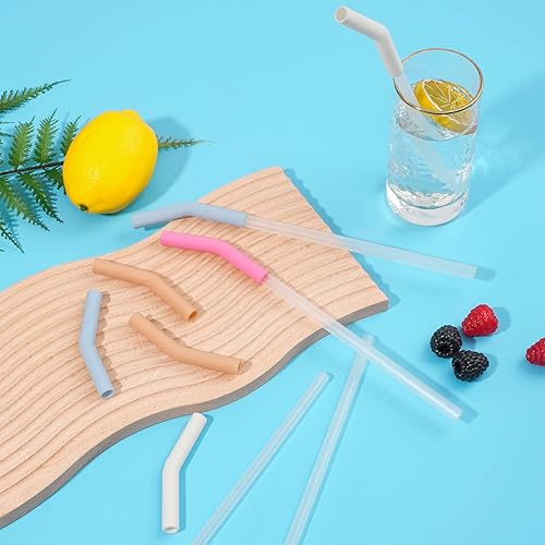 Miniatura 6 de Greant 8 popotes de plástico para vasos Stanley de 40 onzas, popotes de 12 pulgadas para taza Stanley, vienen con 4 toppers de tubo y 2 cepillos,