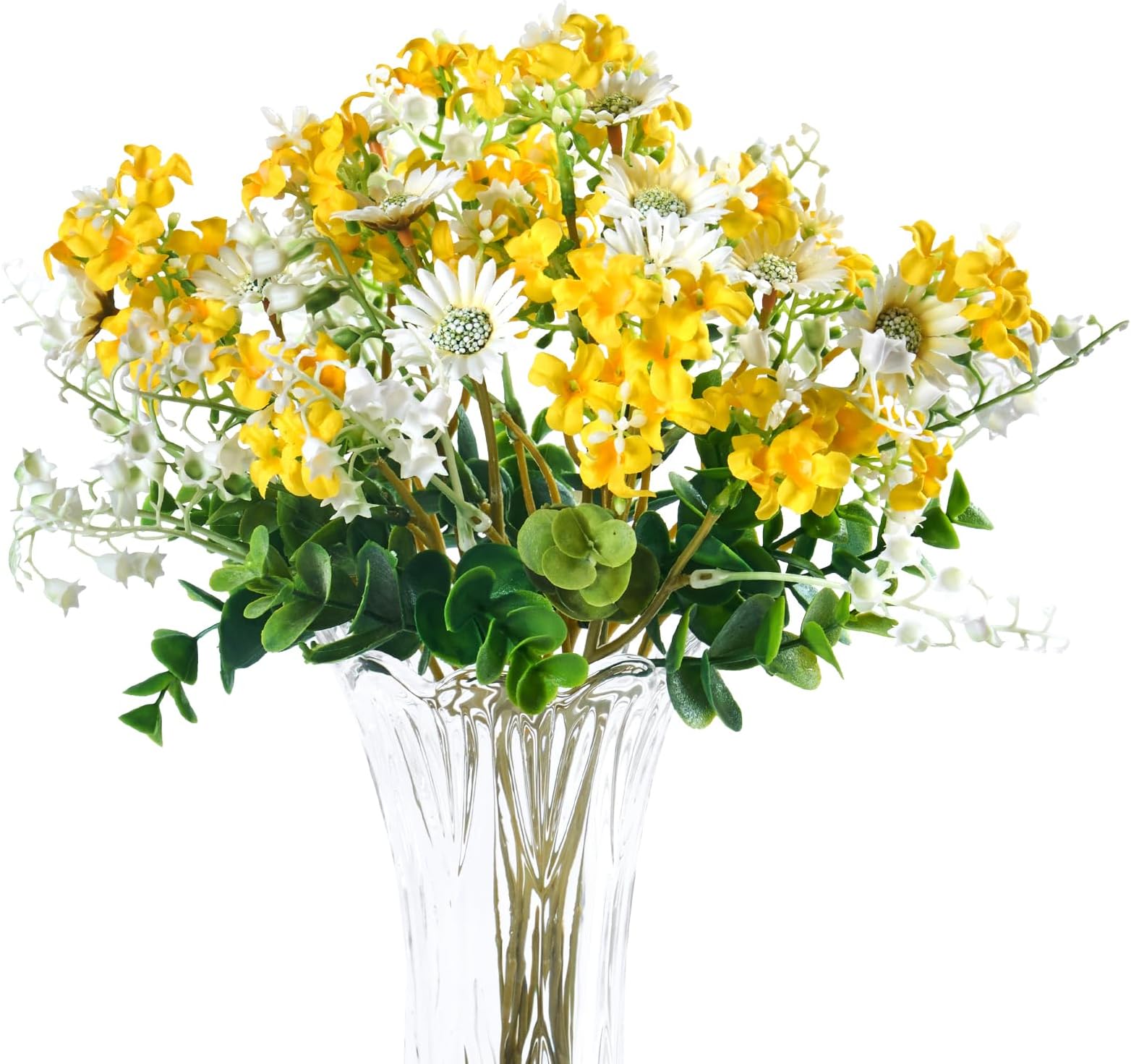 Amazon.com: HO2NLE 10 Pcs 23" Fake Wildflowers Spring Summer Flowers ...