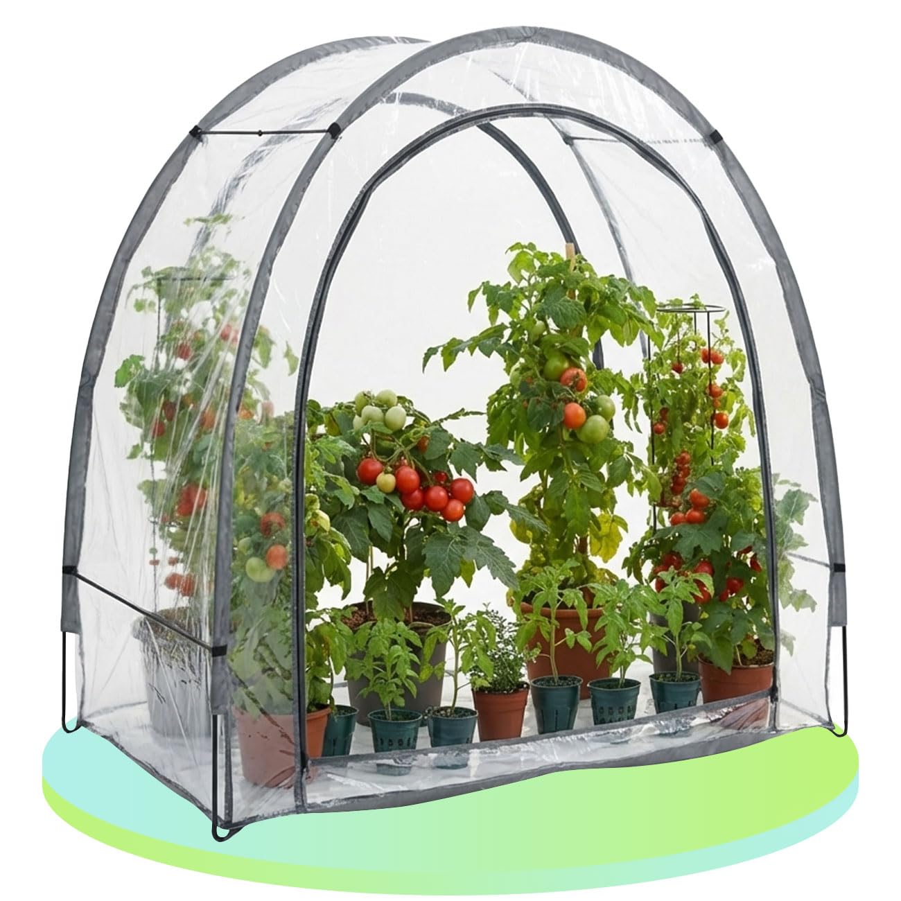 Ideoon 2er-Set Robustes Foliengewächshaus und Überwinterungszelt, 175x186x84 cm: EIN Pflanzenschutz für optimale Ernte & frostfreie Pflege (Modell 2026)