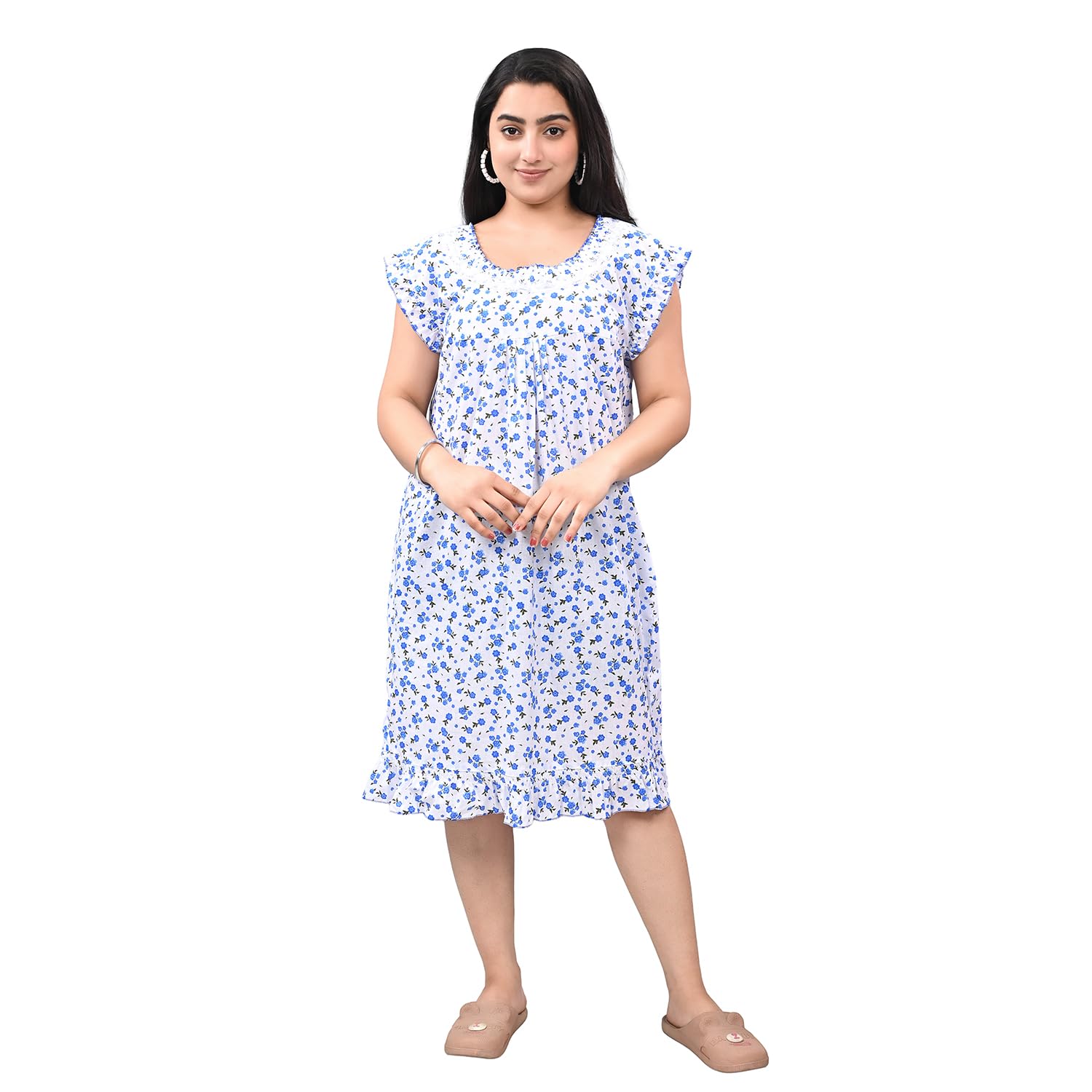 Kripto Katrox Ladies Cotton Printed Midi Short Nighty - Review, Price and Buying Guide