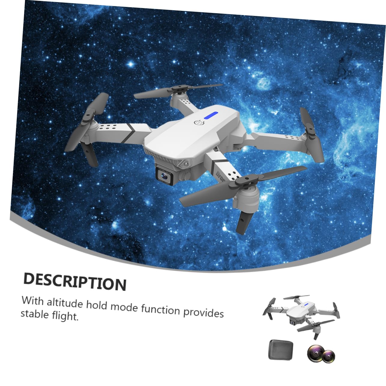 E525 Faltbare 4k Drohne mit Dual Kamera Leichter Quadrotor aus Kunststoff Echtzeitübertragung für Luftaufnahmen und Fotografieren Unterwegs