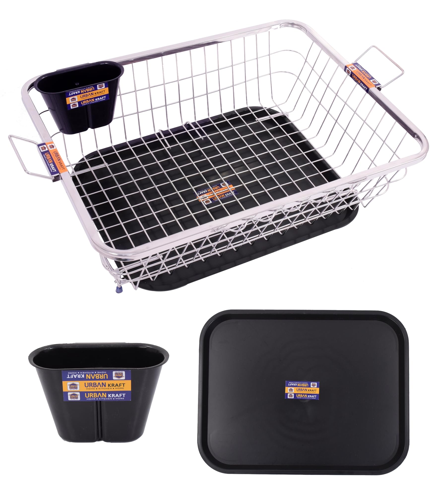 See full amazon price history chart for URBAN KRAFT Stainless Steel Dish Drainer Basket with Drainer Tray & Spoon Holder I Basket for Utensils After Wash I Bartan Tokri I Vessel Drainer Basket - Heavy, Durable Chrome Finish URBAN KRAFT Stainless Steel Dish Drainer Basket with Drainer Tray & Spoon Holder I Basket for Utensils After Wash I Bartan Tokri I Vessel Drainer Basket - Heavy, Durable Chrome Finish (B0CH3MP82Y) Amazon Price History, Amazon Price Tracker