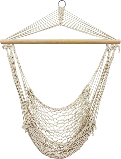 Maribelle Hammock Swing Chair, Hanging Garden Swinging Rope Seat, Indoor Outdoor